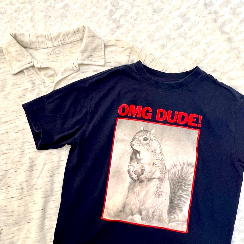 Boys Size 10/12 Bundle of 2 Shirts Graphic Tee and Polo Shirt
